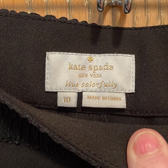 Kate Spade Black side zip dress pants size 10 EUC - Picture 2 of 4